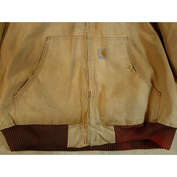 Vintage Distressed Carhartt J140 BRN Bomber Jacket Size Large - Picture 5 of 6